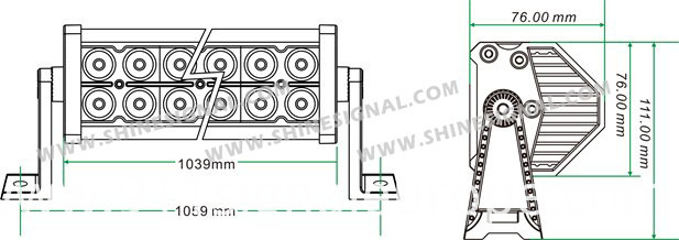 Dual Layer LED Grille Light Bars (DA3-60 180W)